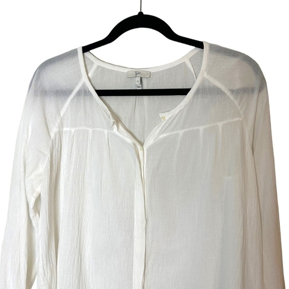 Anthropologie Joie White Button Down Long Sleeve Blouse - Picture 3 of 9